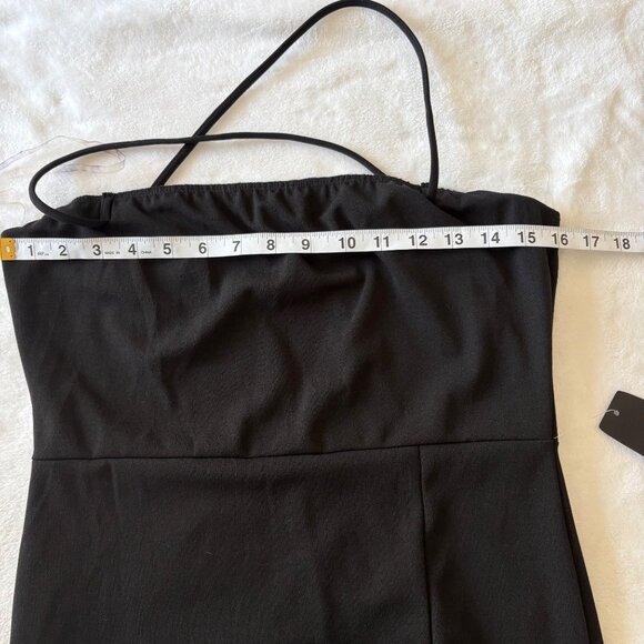 Womens Black Elegant Sleeveless MaxiDress Crisscross Back Straps Evening Wear L - Picture 9 of 11